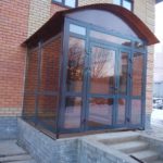 Алюминиевая дверь 800×2300 мм.
